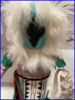 Vintage Navajo Eagle Dancer Kachina Doll Handcrafted 11.5 1970s-1990s Signed
