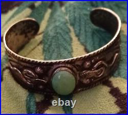 Vintage Navajo Fred Harvey Cuff Turquoise Bracelet