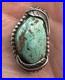 Vintage Navajo Green Carico Lake Turquoise Sterling Silver Bolo Tie Clasp #171