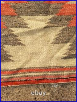 Vintage Navajo Handwoven Beautiful Native American Rug Carpet 35.4x16.1 In