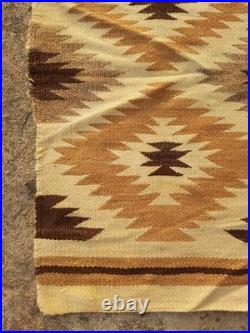 Vintage Navajo Handwoven Beautiful Native American Rug Carpet 35.4x19.6 In