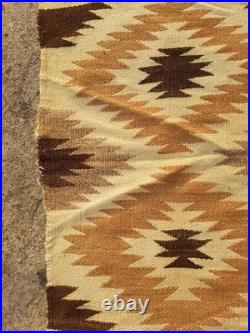 Vintage Navajo Handwoven Beautiful Native American Rug Carpet 35.4x19.6 In