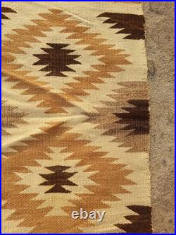 Vintage Navajo Handwoven Beautiful Native American Rug Carpet 35.4x19.6 In