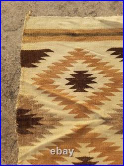 Vintage Navajo Handwoven Beautiful Native American Rug Carpet 35.4x19.6 In