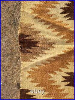 Vintage Navajo Handwoven Beautiful Native American Rug Carpet 35.4x19.6 In