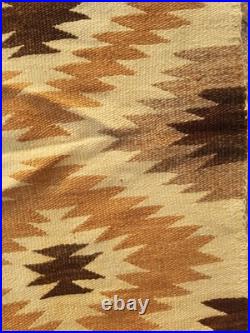 Vintage Navajo Handwoven Beautiful Native American Rug Carpet 35.4x19.6 In