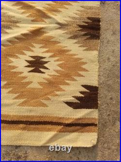 Vintage Navajo Handwoven Beautiful Native American Rug Carpet 35.4x19.6 In