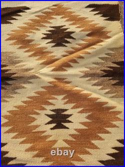 Vintage Navajo Handwoven Beautiful Native American Rug Carpet 35.4x19.6 In