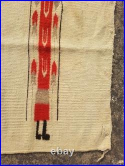 Vintage Navajo Handwoven Beautiful Native American Rug Carpet 49.2x28.7 In