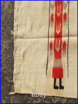 Vintage Navajo Handwoven Beautiful Native American Rug Carpet 49.2x28.7 In
