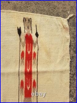 Vintage Navajo Handwoven Beautiful Native American Rug Carpet 49.2x28.7 In
