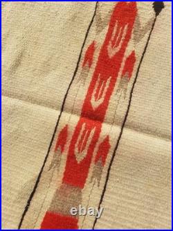 Vintage Navajo Handwoven Beautiful Native American Rug Carpet 49.2x28.7 In