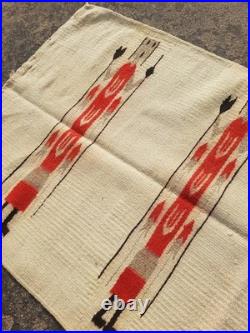 Vintage Navajo Handwoven Beautiful Native American Rug Carpet 49.2x28.7 In