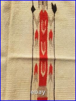 Vintage Navajo Handwoven Beautiful Native American Rug Carpet 49.2x28.7 In