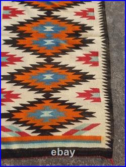 Vintage Navajo Handwoven Beautiful Native American Rug Carpet 55.9x28.3 In