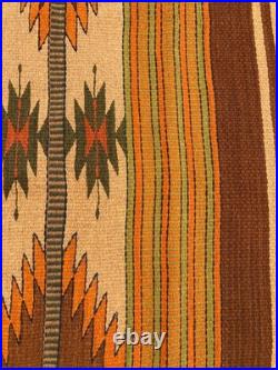 Vintage Navajo Handwoven Beautiful Native American Rug Carpet 57.8x28.3 In