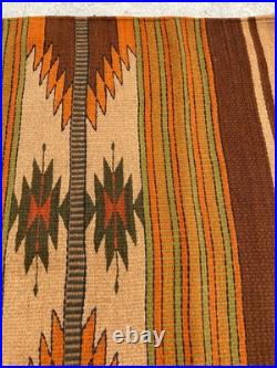 Vintage Navajo Handwoven Beautiful Native American Rug Carpet 57.8x28.3 In