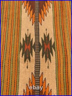 Vintage Navajo Handwoven Beautiful Native American Rug Carpet 57.8x28.3 In