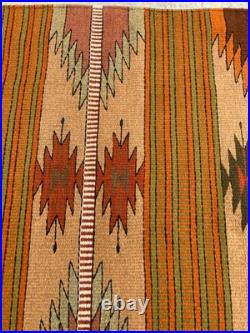 Vintage Navajo Handwoven Beautiful Native American Rug Carpet 57.8x28.3 In