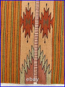 Vintage Navajo Handwoven Beautiful Native American Rug Carpet 57.8x28.3 In