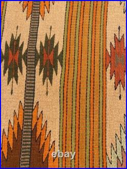 Vintage Navajo Handwoven Beautiful Native American Rug Carpet 57.8x28.3 In
