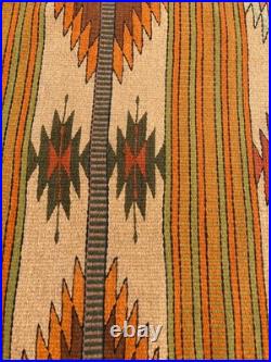 Vintage Navajo Handwoven Beautiful Native American Rug Carpet 57.8x28.3 In