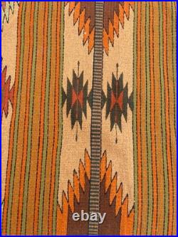 Vintage Navajo Handwoven Beautiful Native American Rug Carpet 57.8x28.3 In