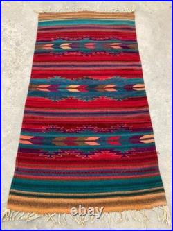 Vintage Navajo Handwoven Beautiful Native American Rug Carpet 57.8x30.3 In Vintage Navajo Handwoven Beautiful Native American Rug Carpet 57.8x30.3 In