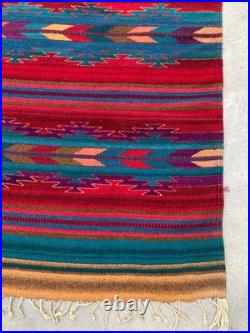 Vintage Navajo Handwoven Beautiful Native American Rug Carpet 57.8x30.3 In