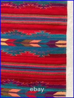 Vintage Navajo Handwoven Beautiful Native American Rug Carpet 57.8x30.3 In