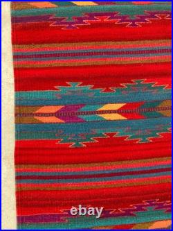 Vintage Navajo Handwoven Beautiful Native American Rug Carpet 57.8x30.3 In