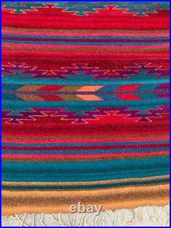 Vintage Navajo Handwoven Beautiful Native American Rug Carpet 57.8x30.3 In Vintage Navajo Handwoven Beautiful Native American Rug Carpet 57.8x30.3 In