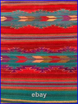 Vintage Navajo Handwoven Beautiful Native American Rug Carpet 57.8x30.3 In