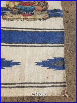 Vintage Navajo Handwoven Beautiful Native American Rug Carpet 58.2x27.5 In