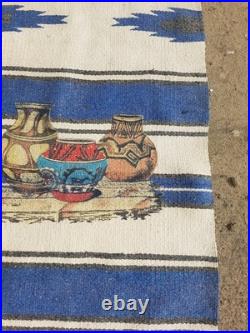 Vintage Navajo Handwoven Beautiful Native American Rug Carpet 58.2x27.5 In