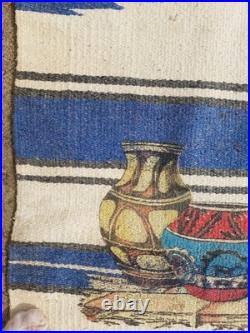 Vintage Navajo Handwoven Beautiful Native American Rug Carpet 58.2x27.5 In