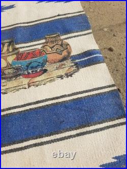 Vintage Navajo Handwoven Beautiful Native American Rug Carpet 58.2x27.5 In