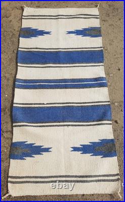 Vintage Navajo Handwoven Beautiful Native American Rug Carpet 58.2x27.5 In