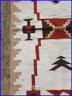 Vintage Navajo Handwoven Beautiful Native American Rug Carpet 60.6x30.3 In