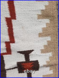 Vintage Navajo Handwoven Beautiful Native American Rug Carpet 60.6x30.3 In
