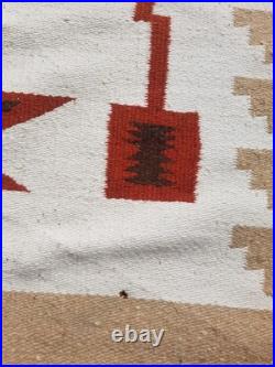 Vintage Navajo Handwoven Beautiful Native American Rug Carpet 60.6x30.3 In