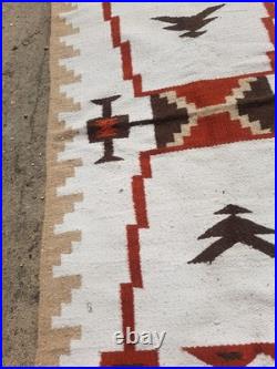Vintage Navajo Handwoven Beautiful Native American Rug Carpet 60.6x30.3 In