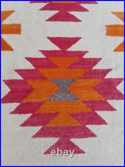 Vintage Navajo Handwoven Beautiful Native American wool Rug Carpet 35.1x16.5 In