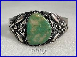 Vintage Navajo Kirk Smith Sterling Silver Turquoise Bracelet