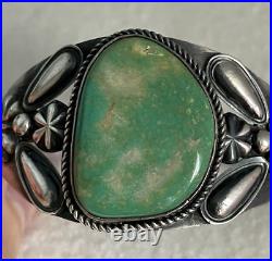 Vintage Navajo Kirk Smith Sterling Silver Turquoise Bracelet