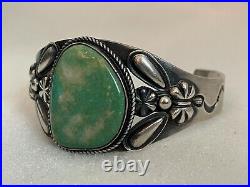 Vintage Navajo Kirk Smith Sterling Silver Turquoise Bracelet