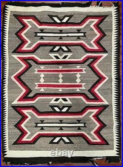 Vintage Navajo Native American Crystal Rug Blanket Dazzler Weaving 56x41