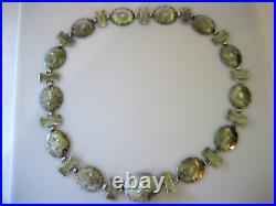 Vintage Navajo Native American Sterling Silver Stamped Concho Chain Belt 62.1 GR