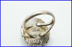 Vintage Navajo Native American Sterling Silver Turquoise Ring, Benson Yazzie