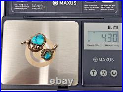 Vintage Navajo Native American Turquoise and Sterling Silver Pendants